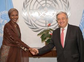 Ambassador Fatima K. Mohammed Presents Her Credentials to the UN Secretary General